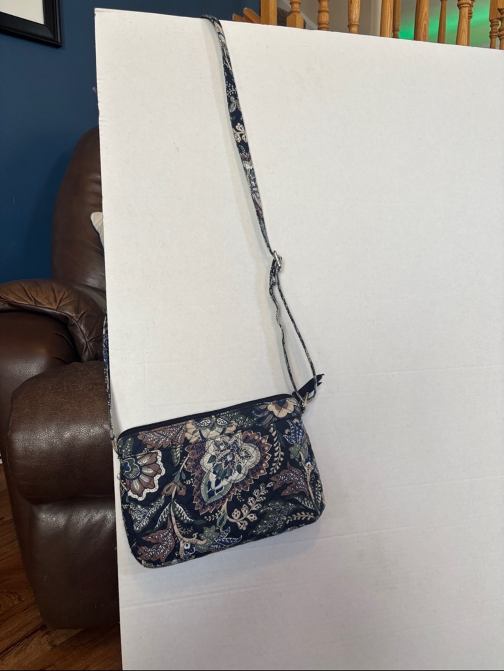 Vera Bradley Navy Paisley Floral Crossbody